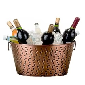 Bac à glace métallique pour traiteur, seau isotherme en acier inoxydable pour fêtes, refroidisseur de vin et de bière pour bar - Product Image 4