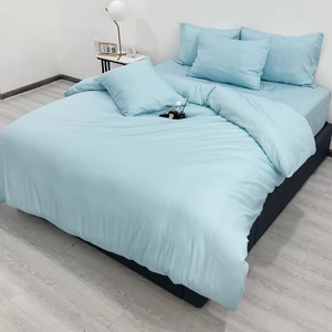 ชุดผ้าห่มสีม่วงล้วนแบบเรียบง่าย 3 ชิ้น ชุดผ้าห่มทอจากผ้าฝ้าย - Product Image 2