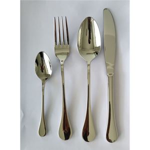 Luxury Stainless Steel Cutlery <b>Set</b> Silverware Polished Mirror Finish <b>Dinnerware</b> Fork Spoon Knife Hotel Flatware <b>Set</b> Cutlery <b>Set</b> - Product Image 3