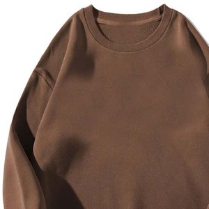 BROOXLY SPORTS <b>Women</b> <b>Half</b> <b>Zip</b> Fleece <b>Sweatshirt</b> O-Neck Oversized Fit Casual Pullover Custom Logo Polyester/Cotton 320g Fall - Product Image 3