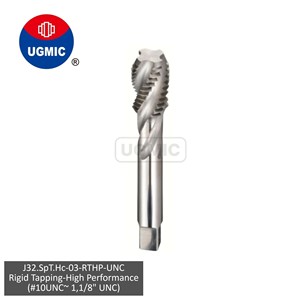 J32.SpT มาก hc-03-R.T.H.P-#10 #12 1/4 "5/16" 3/8 "7/16" 1/2 "9/16" 5/8 "3/4" 7/8 "1" 1,1/8 "-ด้าย UNC-เกลียวขลุ่ย-hss-Co(M35)-ก๊อก - Product Image 1