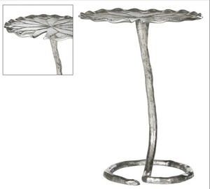 Mesa de centro moderna hecha a mano con tapa de hoja y base curva, estilo rústico industrial, muebles para sala de estar - Product Image 1