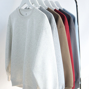 เสื้อสเวตเชิ้ตคอกลมสีพื้นสำหรับผู้ชาย ทรงปกติ ผ้าฝ้ายถัก 100% สวมใส่สบายๆ สำหรับฤดูใบไม้ร่วง - Product Image 4