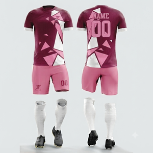 Servicio OEM, Camisetas de Fútbol con Logotipo Personalizado, Ropa Deportiva de Equipo, Manga Corta, Cuello Redondo, Secado Rápido, 100% Poliéster, Antibacteriano, Ecológico - Product Image 5