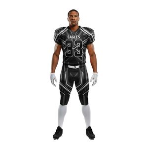 Uniformes de Fútbol Americano con Estampado Gráfico de Humo Oscuro, con Acolchado Protector, Conjuntos de Lona de Poliéster de Gran Resistencia - Product Image 2