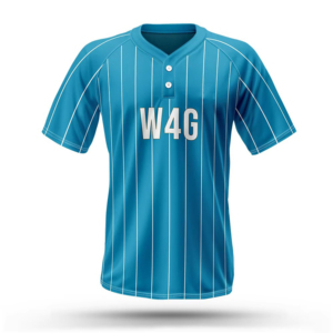 Men's Red Striped Baseball Jersey V-Neck Short Sleeve Sublimated Print Quick Dry <b>Polyester</b> Regular Fit Adult All Seasons - Product Image 4