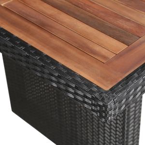 Mesa de Comedor Grande y Resistente para Exteriores, de Poliratán Marrón y Negro - Product Image 2