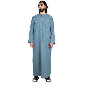 Premium Muslim <b>Thobe</b> Teal Luxury Kandura Traditional Arabic Wear Elegant <b>Mens</b> Jubba Soft and Breathable Modern Islamic Thobes - Product Image 5