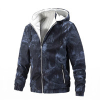 Blouson d'hiver réversible pour homme OEM 2021 en polyester fin avec motif camouflage