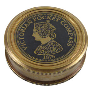 Nuevo Brújula de Metal de Latón de Alta Calidad con Accesorios Náuticos de Bolsillo, Diseño con Acabado Pulido en Color Dorado y Cubierta de Cuero - Product Image 3