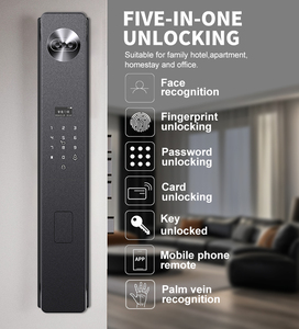 Kunci Pintu Pintar Pengenal Wajah Otomatis Penuh OEM ODM, Kunci Pintar Wifi dengan Bel Pintu dan Kamera - Product Image 2