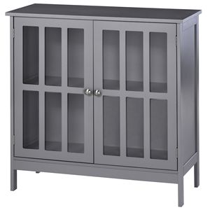 Multifunctional <b>Sideboard</b> Buffet 2-Door <b>Storage</b> Credenza in Gray for Kitchen & Living Room - Product Image 1