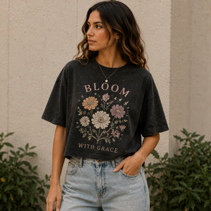 T-shirts d'été pour femmes en coton biologique, coupe ample, décontractés, à manches courtes, vente en gros - Product Image 1