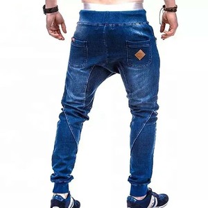 Jean en denim 100 % coton pour homme, coupe droite, taille haute, coupe régulière, couleur unie, écologique, hiver, grandes tailles - Product Image 3