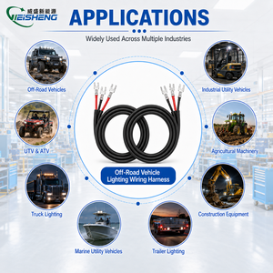 Untuk 2PCS 16 AWG 10 Kaki Kabel Ekstensi PVC dengan Jaket Pelindung untuk Lampu Kerja LED, Lampu Bar Off-Road, Lampu Kapal, Garansi 2 Tahun - Product Image 2