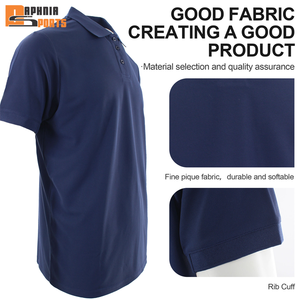 T-shirt de rugby personnalisé de haute qualité, broderie unie, coupe ample, manches courtes, en coton tricoté anti-plis pour homme, idéal pour le golf - Product Image 2