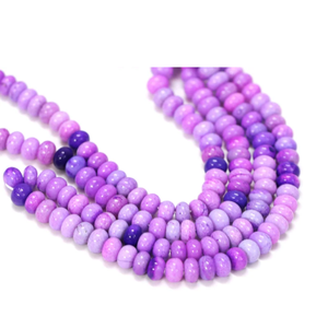 Magnifiques perles d'opale violettes ombrées, forme ronde, lisses, 7-10 mm, perle d'opale ombrée violette, qualité AA. - Product Image 5
