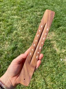 Decorative Custom Brass Design Acacia Wood Eco-Friendly Durable Incense Stick Burner for Home Temple Prayer Spaces Wholesale B2B - Product Image 4