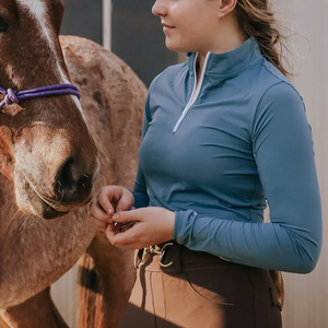 Vêtements d'équitation à séchage rapide OEM, t-shirt à manches longues pour femmes pour l'équitation, t-shirt d'équitation confortable et léger - Product Image 6