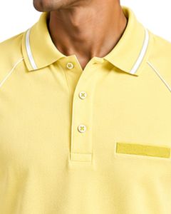 Camiseta Polo Personalizada en Amarillo Pastel para Hombre, Ropa Deportiva Casual de Verano, Transpirable, para Golf, con Manga Raglán Premium, Prenda Superior a la Moda - Product Image 5