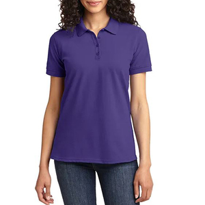 เสื้อโปโลสำหรับผู้หญิงเสื้อยืดโปโลผ้าคุณภาพปักลายลำลองกอล์ฟสำหรับผู้หญิง - Product Image 1