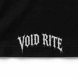 T-shirt noir en coton pour homme, imprimé crâne de bélier gothique Void Rite, manches courtes, col rond, coupe oversize, tissu jersey - Product Image 4
