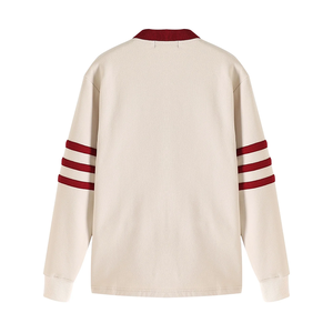 <b>Top</b> Trending Women's Fleece Cardigan Long Sleeve V-Neck Contrast Color Striped Sleeve Button Front Preppy Style Regular Fit - Product Image 2