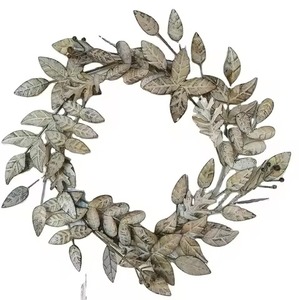 Colorful Flowers Metal Wreath Wall Hanging Home Livingroom Indoor Door Decoration <b>Christmas</b> Decoration Wreath Garland - Product Image 6