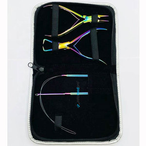 Pince à micro-perles et à ouvrir les anneaux en acier inoxydable, personnalisable avec logo OEM, kit d'outils durables pour extensions capillaires multi-plasma - Product Image 6