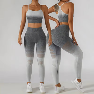 Fashion Solid Color Print Fitness Women Yoga <b>Set</b> Ladies Gym Active Wear High Waist <b>Tie</b> and <b>Dye</b> Women Yoga Sport <b>Sets</b> - Product Image 3