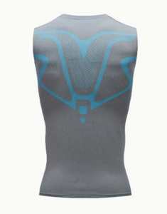 Men Knitted <b>Compression</b> Tank Top Gradient Color Quick Dry O-Neck Sleeveless Sports <b>Vest</b> Gym Workout Base Layer - Product Image 3
