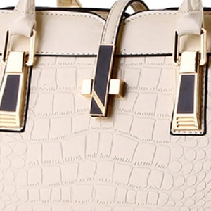 Sac à texture crocodile gaufrée, fabricant OEM en gros, nouveau modèle moderne, résistant à l'eau, fermeture à bouton de luxe - Product Image 5