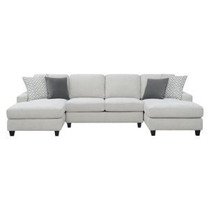Wallace & Bay Ranger grigio Chaise sezionale elegante divano da soggiorno - Product Image 2