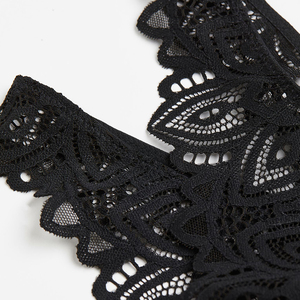 Wholesale Organic Cotton Lace Seamless <b>Underwear</b> Striped Fabric Customize Women Low Rise Sexy Tanga Thong Panties Waist Logo - Product Image 6
