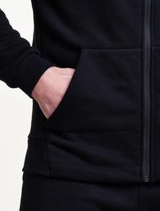 Sudadera con capucha y cremallera para hombre, de algodón y forro polar, con capucha ajustable, suave, cálida, de manga larga, para uso casual. - Product Image 6