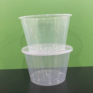 Contenants alimentaires en plastique ronds de 24 oz, les plus vendus, avec couvercles, pour boîte de conservation des aliments, transparents, compatibles micro-ondes - Product Image 3