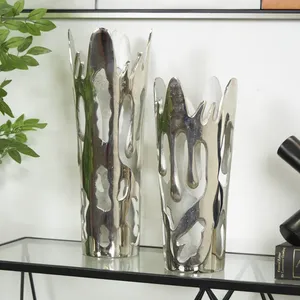 Contemporary Handmade Iron Floor <b>Vase</b> Set Coastal Modern Decorative Flower <b>Vase</b> for Housewarming Gift - Product Image 1