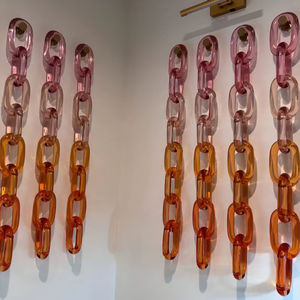 Cadena de acrílico degradado, decoración suave, eslabones de resina artística, separador de ambientes de lucita de gran tamaño para colgar en la pared, accesorios para escaparates de tiendas - Product Image 1