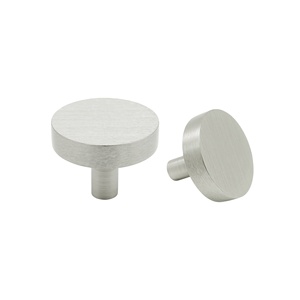Bouton de meuble en laiton massif 38 mm finition nickel brossé pour cuisine, commode, chambre, bar, mobilier - pour villa, maison, extérieur, entrepôt - Product Image 1