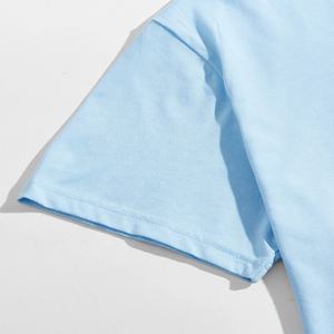 ขายส่งผู้หญิงคุณภาพระดับพรีเมียมฤดูร้อนชุดวอร์ม 2 ชิ้นชุดสั้นชุดวอร์ม unisex พิมพ์แขนสั้นชุดสั้นฤดูร้อนสําหรับผู้ชาย - Product Image 3