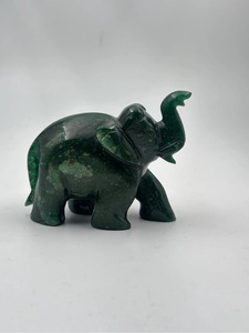 Estatua de Elefante Tallada a Mano en Fuchsite Natural, Figura de Animal de Cristal Verde, Ecológica, Feng Shui, OEM, ODM, Venta al Por Mayor - Product Image 1