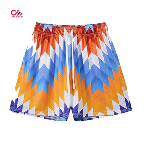 Shorts de sport d'été pour hommes, style streetwear, grande taille, séchage rapide, imprimés par sublimation, pour activités de plein air et natation - Product Image 2