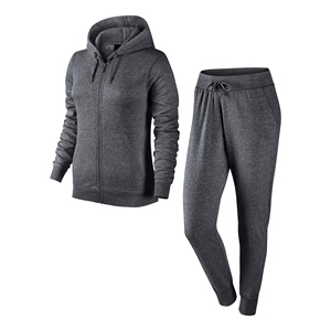 Custom Women'S High Quality Organic Cotton French Terry Full Zip Full Length Hoodie <b>Sweatpants</b> <b>Set</b> for Spring Casual Printed - Product Image 1