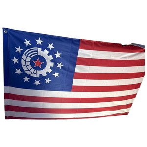 Drapeau rectangulaire en polyester avec motif d'ours et d'étoiles pour une utilisation en extérieur - Product Image 5