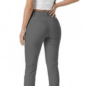 Pantalones Chinos Esenciales de Moda para Mujer, Transpirables, para la Rutina Diaria, Interiores y Exteriores, Oficina, Trabajo, Reuniones Casuales, Estilo Clásico - Product Image 4
