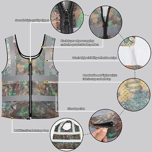เสื้อกั๊กสำหรับล่าสัตว์, เสื้อกั๊กพรางตัว, เสื้อกั๊กนิรภัยสำหรับล่าสัตว์ลายพราง - Product Image 4