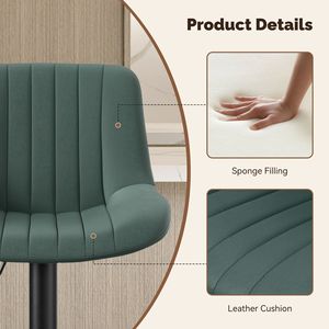 Tabourets de bar hauts de style moderne pour îlots de cuisine, bars à domicile ou zones café - Product Image 2