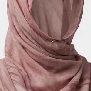 Nouvelle Tendance : Voile Élégant en Tissu Modal Doux à Imprimé Aquarelle de Luxe, Double Couture, Style Musulman Tendance - Product Image 4