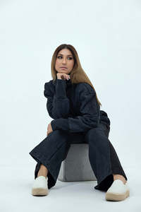 Ensemble de survêtement décontracté en molleton lavé pour femme, sweat-shirt et pantalon ample 100 % coton – Vente en gros Fabricant - Product Image 5