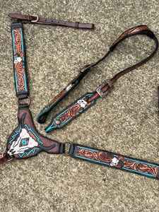 Alta calidad Horse One Ear Headstall Breast Collar Set Tack al mejor precio - Product Image 2